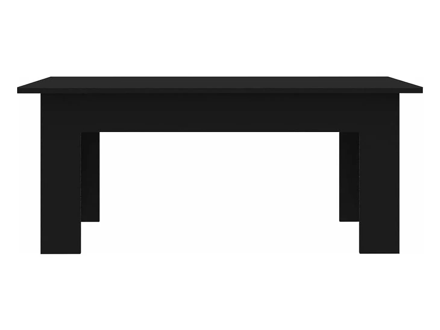 Mesa de centro madera contrachapada negro 100x60x42 cm