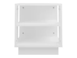 Mesa de centro madera contrachapada blanco 40x40x43 cm
