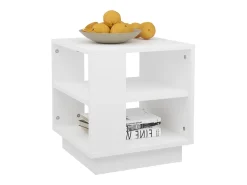 Mesa de centro madera contrachapada blanco 40x40x43 cm