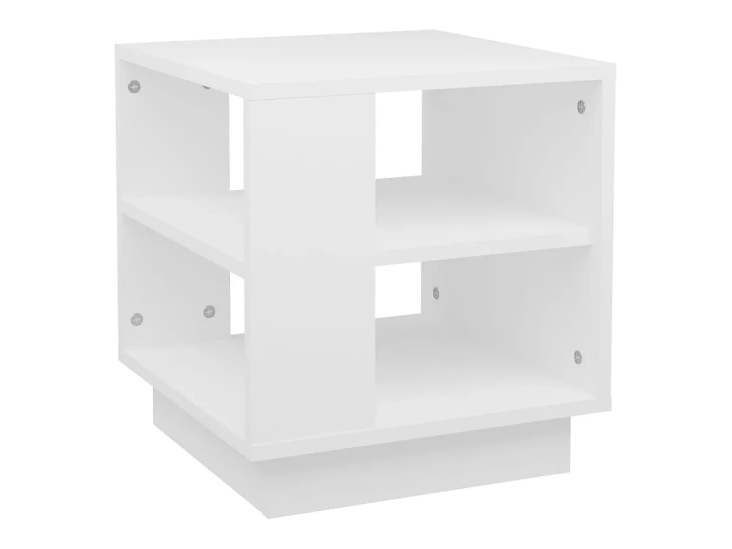 Mesa de centro madera contrachapada blanco 40x40x43 cm