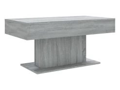 Mesa de centro madera contrachapada gris Sonoma 96x50x45 cm