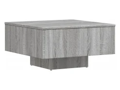 Mesa de centro madera contrachapada gris Sonoma 60x60x31,5 cm
