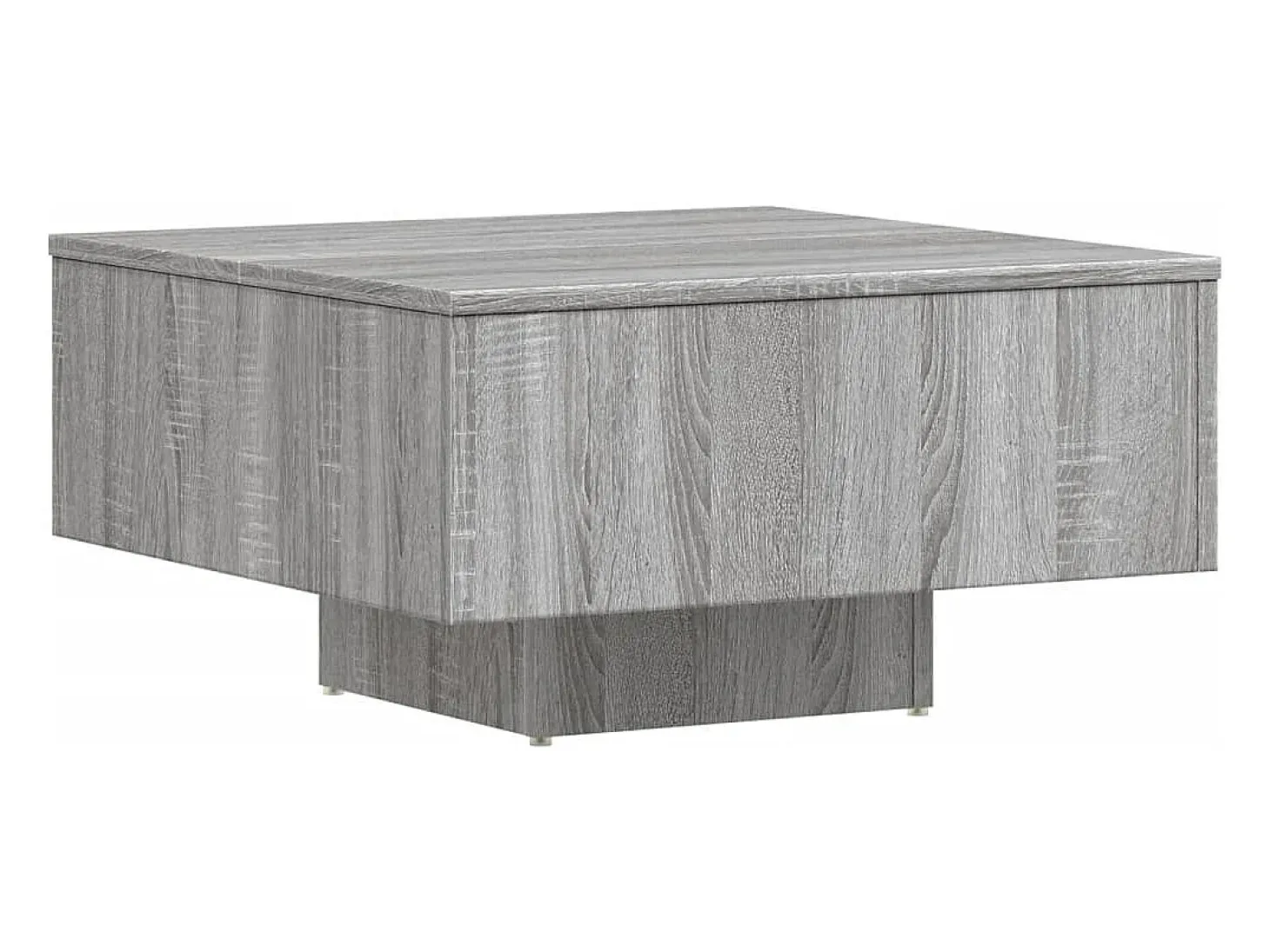 Mesa de centro madera contrachapada gris Sonoma 60x60x31,5 cm