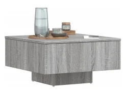 Mesa de centro madera contrachapada gris Sonoma 60x60x31,5 cm