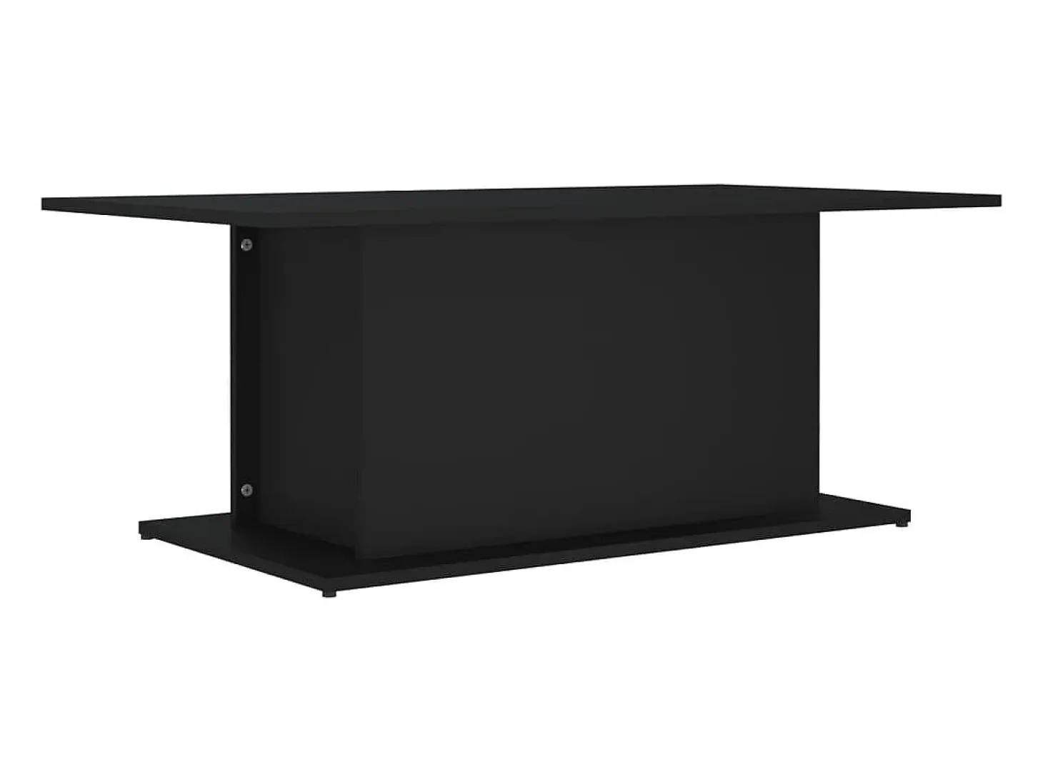 Mesa de centro madera contrachapada negro 102x55,5x40 cm