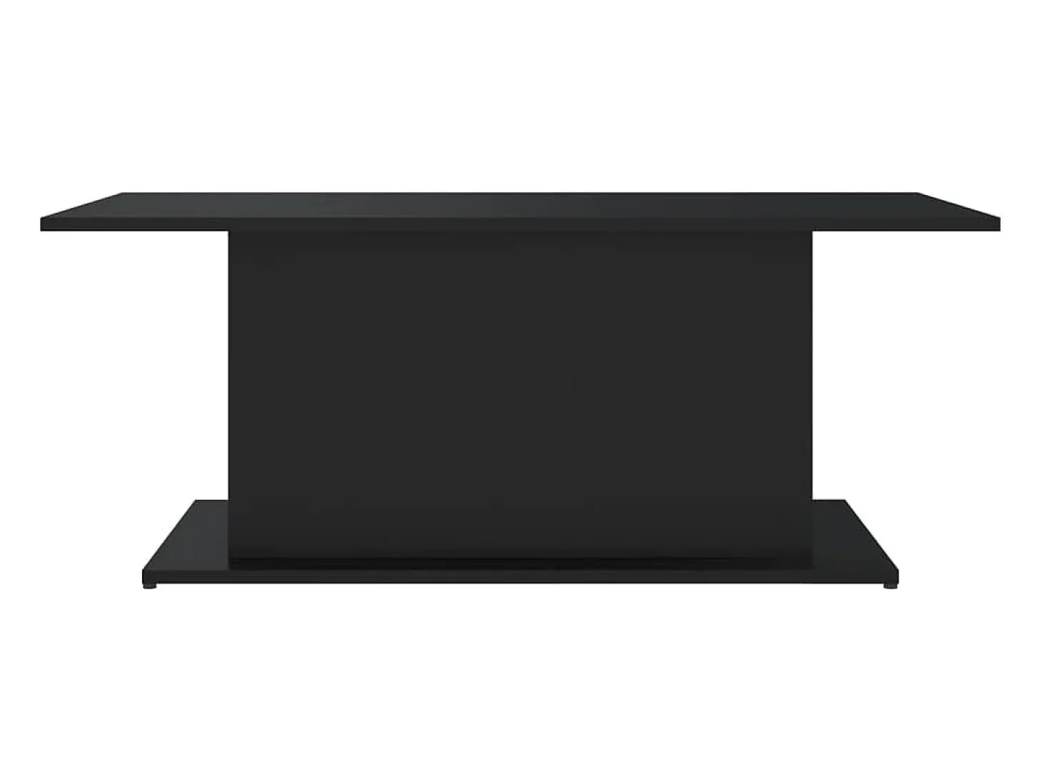 Mesa de centro madera contrachapada negro 102x55,5x40 cm