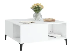 Mesa de centro madera contrachapada blanco 80x80x36,5 cm ES71925