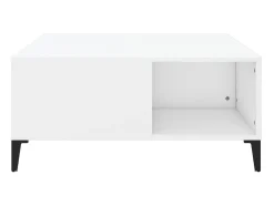 Mesa de centro madera contrachapada blanco 80x80x36,5 cm ES71925