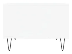 Mesa de centro madera contrachapada blanco 60x50x36,5 cm