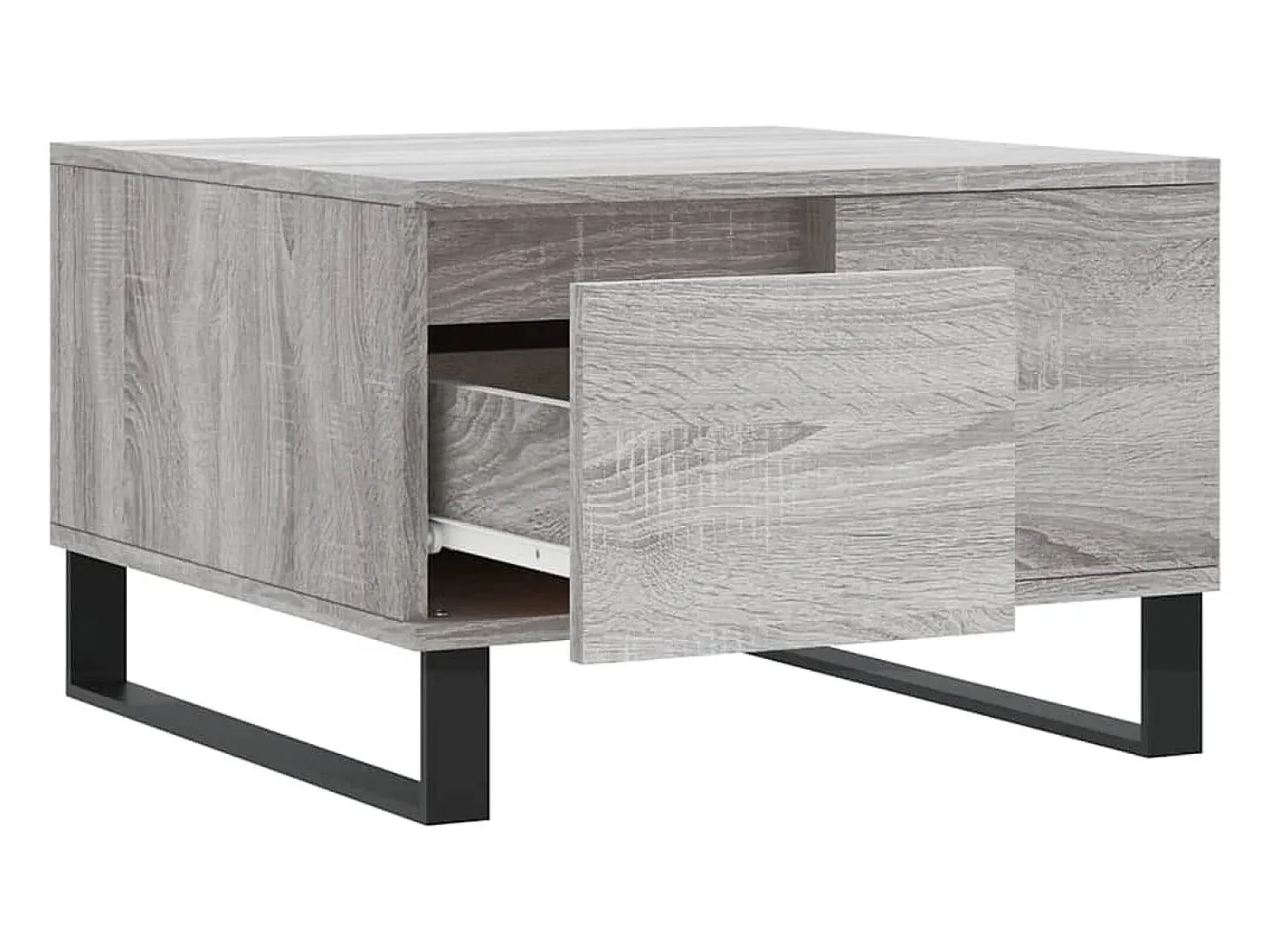 Mesa de centro madera contrachapada gris Sonoma 55x55x36,5 cm