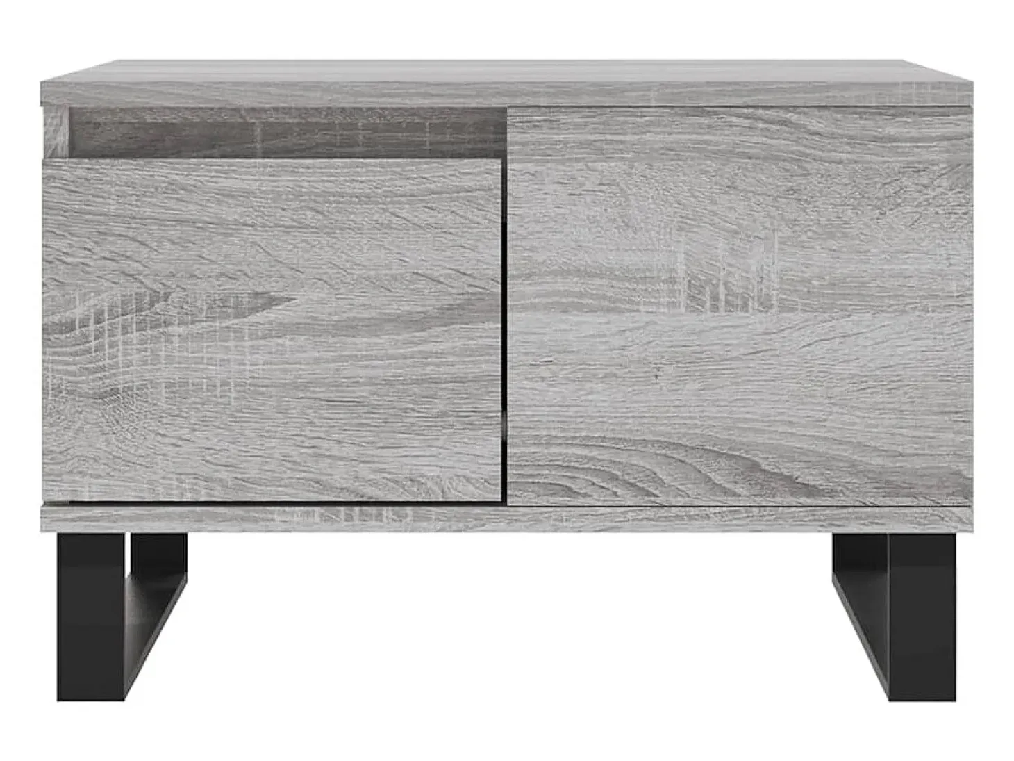 Mesa de centro madera contrachapada gris Sonoma 55x55x36,5 cm
