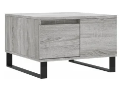Mesa de centro madera contrachapada gris Sonoma 55x55x36,5 cm