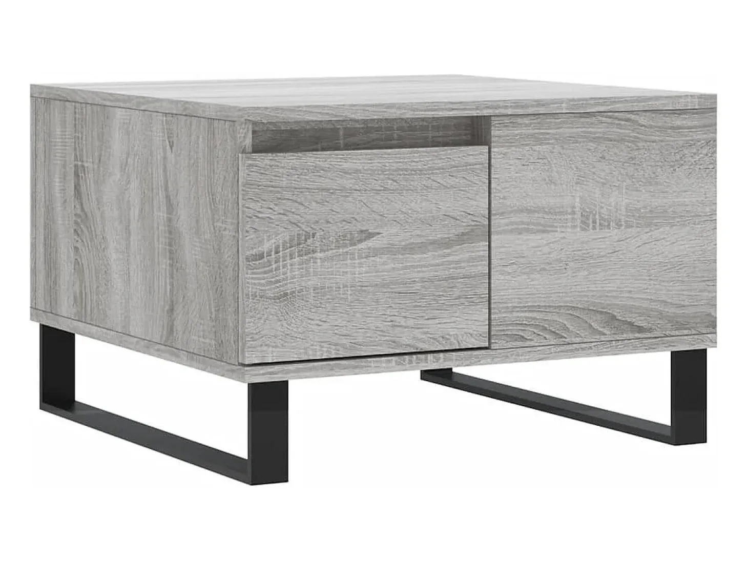 Mesa de centro madera contrachapada gris Sonoma 55x55x36,5 cm