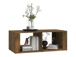 Mesa de centro madera contrachapada roble ahumado 100x50x36 cm