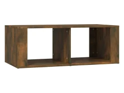 Mesa de centro madera contrachapada roble ahumado 100x50x36 cm