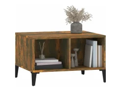 Mesa de centro madera contrachapada roble ahumado 60x50x36,5 cm