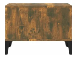Mesa de centro madera contrachapada roble ahumado 60x50x36,5 cm