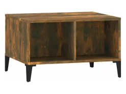 Mesa de centro madera contrachapada roble ahumado 60x50x36,5 cm