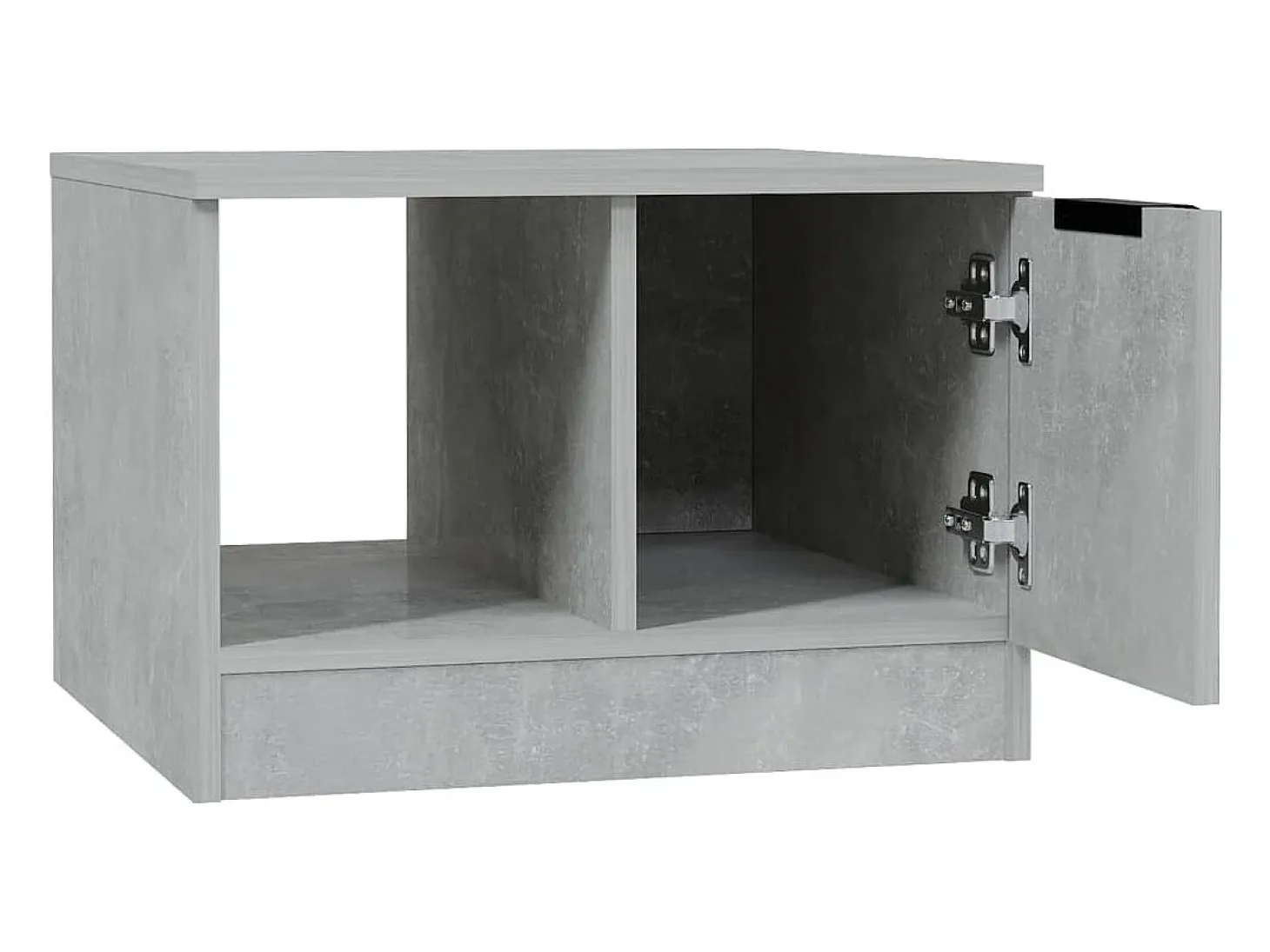 Mesa de centro madera contrachapada gris hormigón 50x50x36 cm