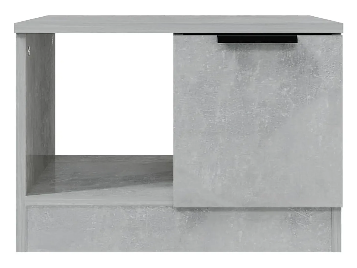 Mesa de centro madera contrachapada gris hormigón 50x50x36 cm