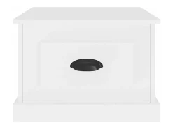 Mesa de centro madera contrachapada blanco 50x50x35 cm