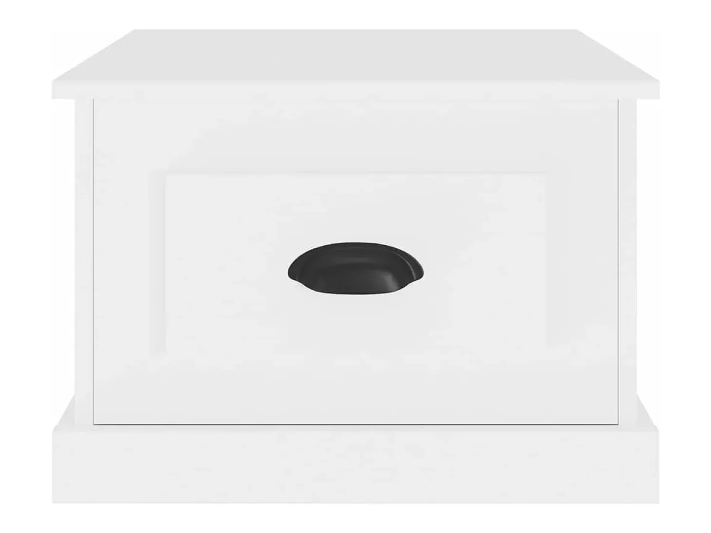 Mesa de centro madera contrachapada blanco 50x50x35 cm