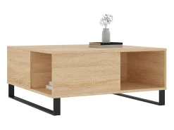 Mesa de centro madera contrachapada roble Sonoma 80x80x36,5 cm
