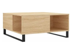 Mesa de centro madera contrachapada roble Sonoma 80x80x36,5 cm