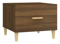 Mesa de centro madera contrachapada roble marrón 50x50x40 cm