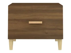 Mesa de centro madera contrachapada roble marrón 50x50x40 cm