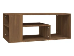 Mesa de centro madera contrachapada roble marrón 100x50x40 cm