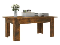 Mesa de centro madera contrachapada roble ahumado 100x60x42 cm