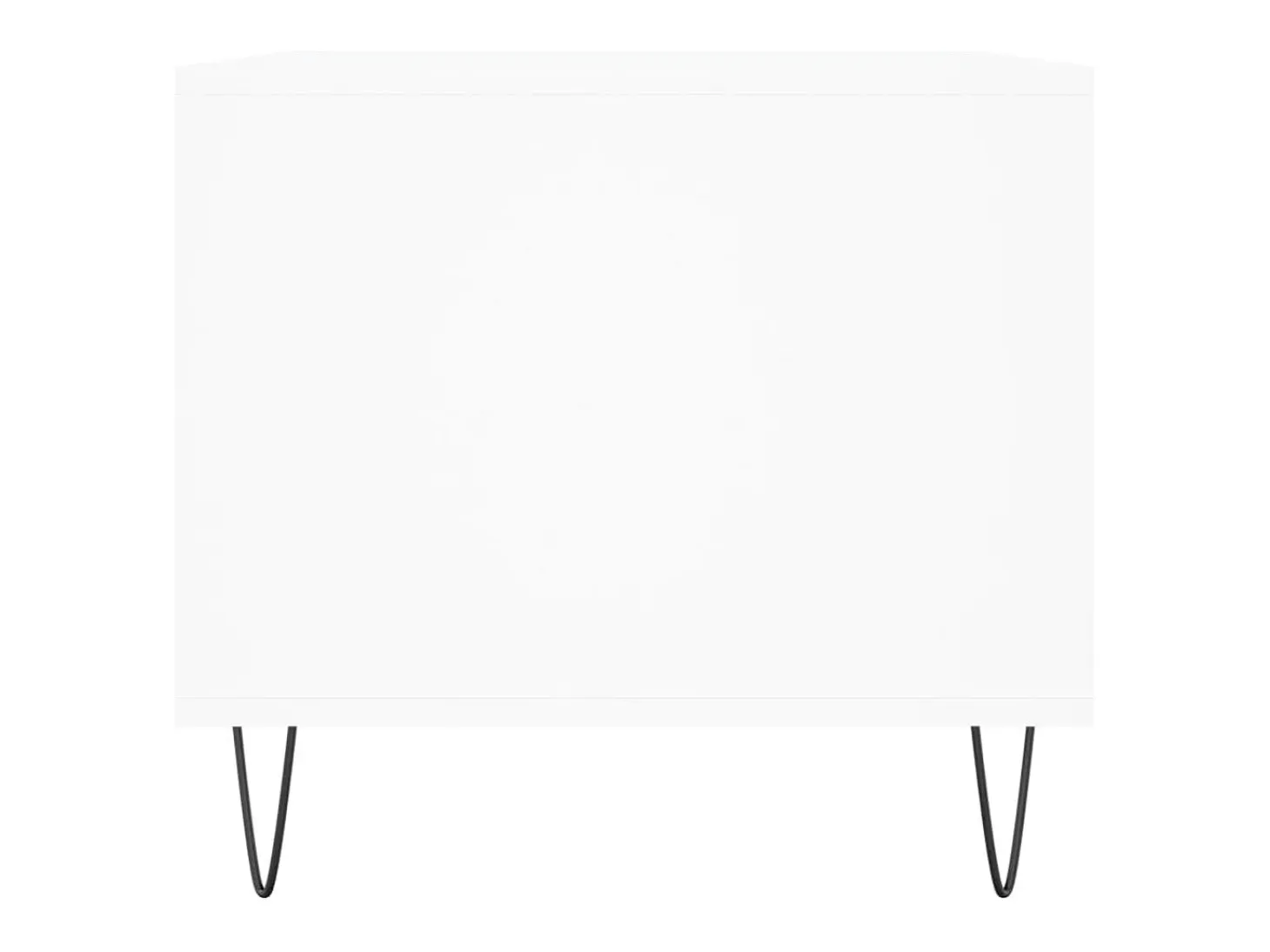 Mesa de centro madera contrachapada blanca 90x49x45 cm