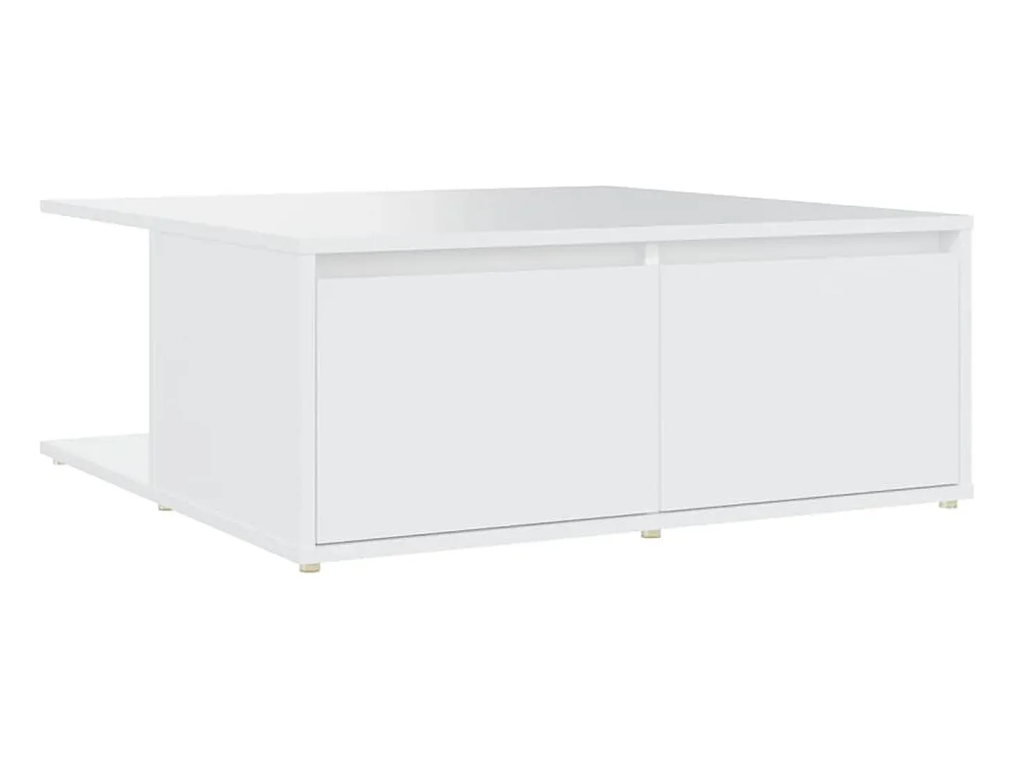 Mesa de centro madera contrachapada blanco 80x80x31 cm
