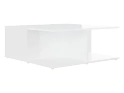 Mesa de centro madera contrachapada blanco 80x80x31 cm