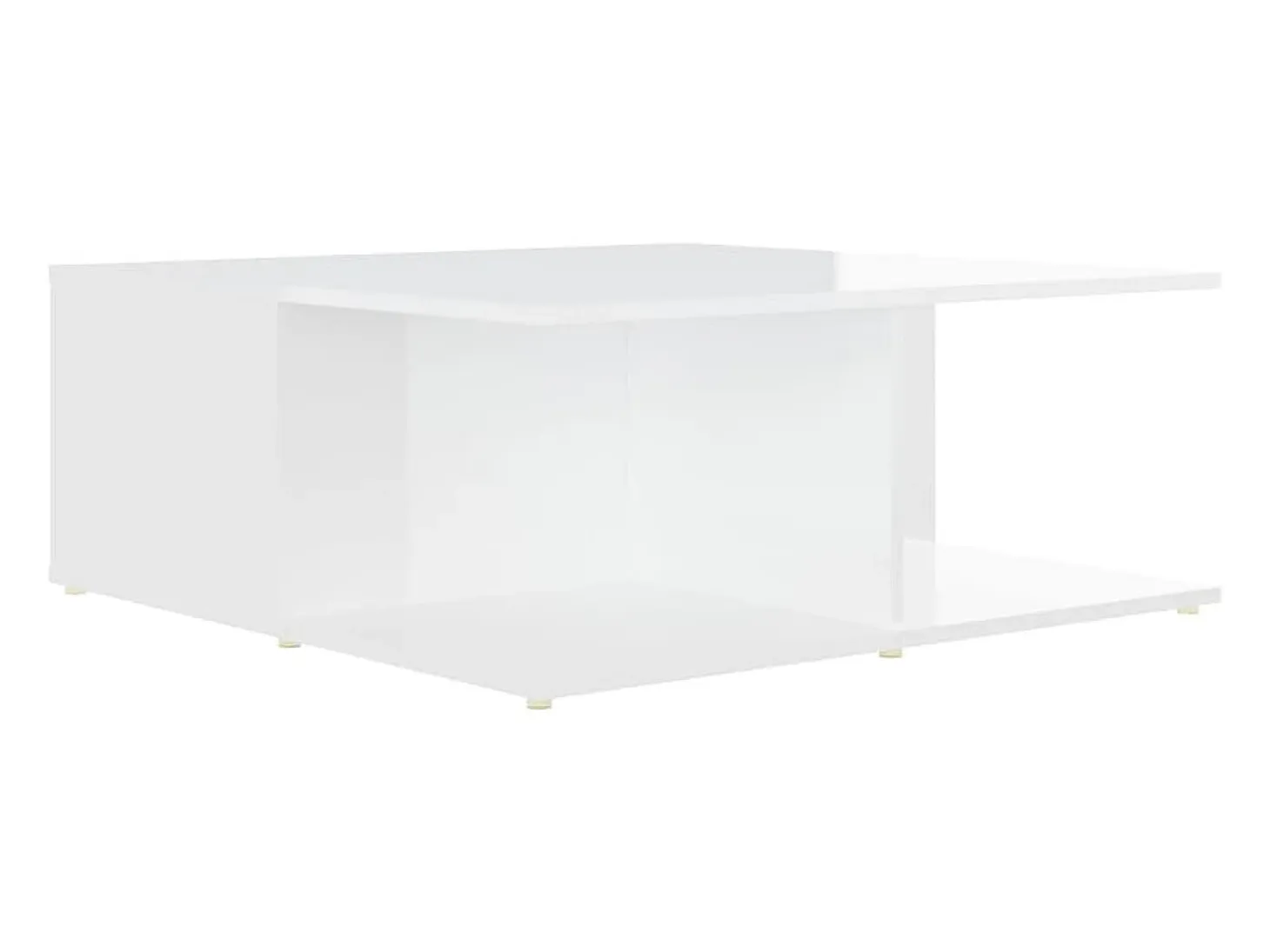 Mesa de centro madera contrachapada blanco 80x80x31 cm