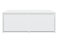 Mesa de centro madera contrachapada blanco 80x80x31 cm