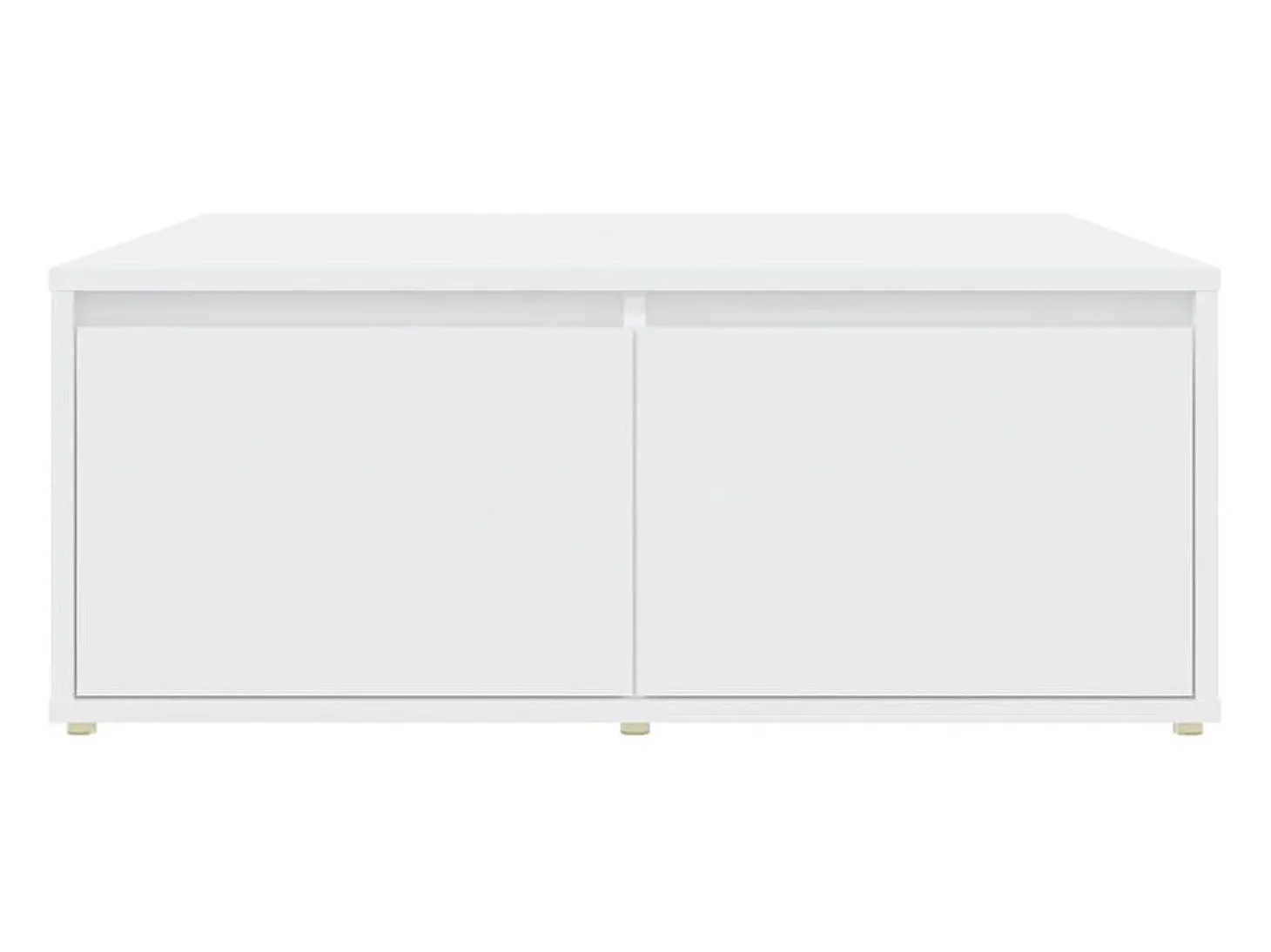 Mesa de centro madera contrachapada blanco 80x80x31 cm