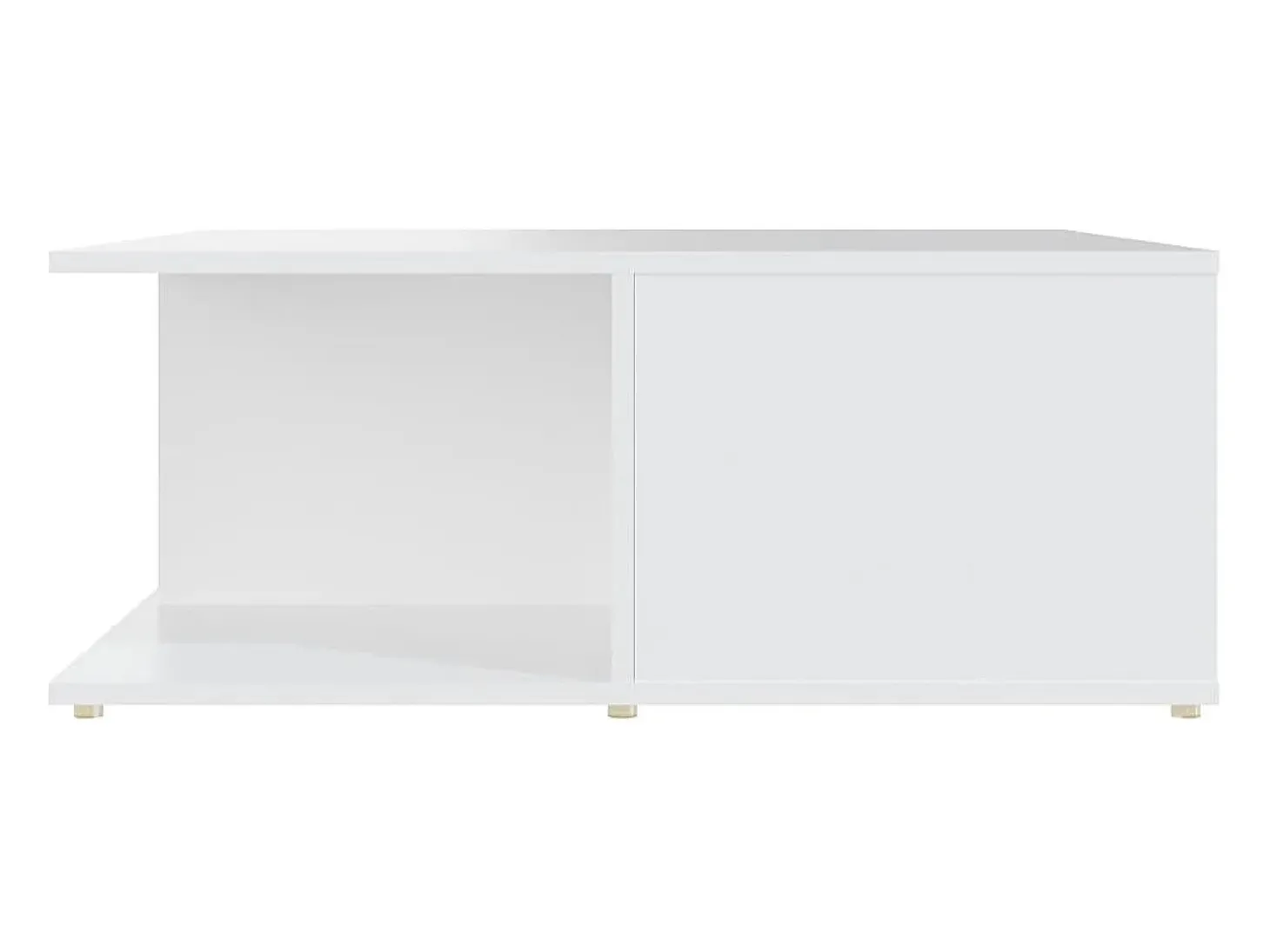 Mesa de centro madera contrachapada blanco 80x80x31 cm
