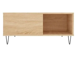 Mesa de centro madera contrachapada roble Sonoma 80x80x36,5 cm