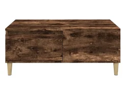 Mesa de centro madera contrachapada roble ahumado 90x50x36,5 cm