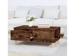 Mesa de centro madera contrachapada roble ahumado 90x50x36,5 cm