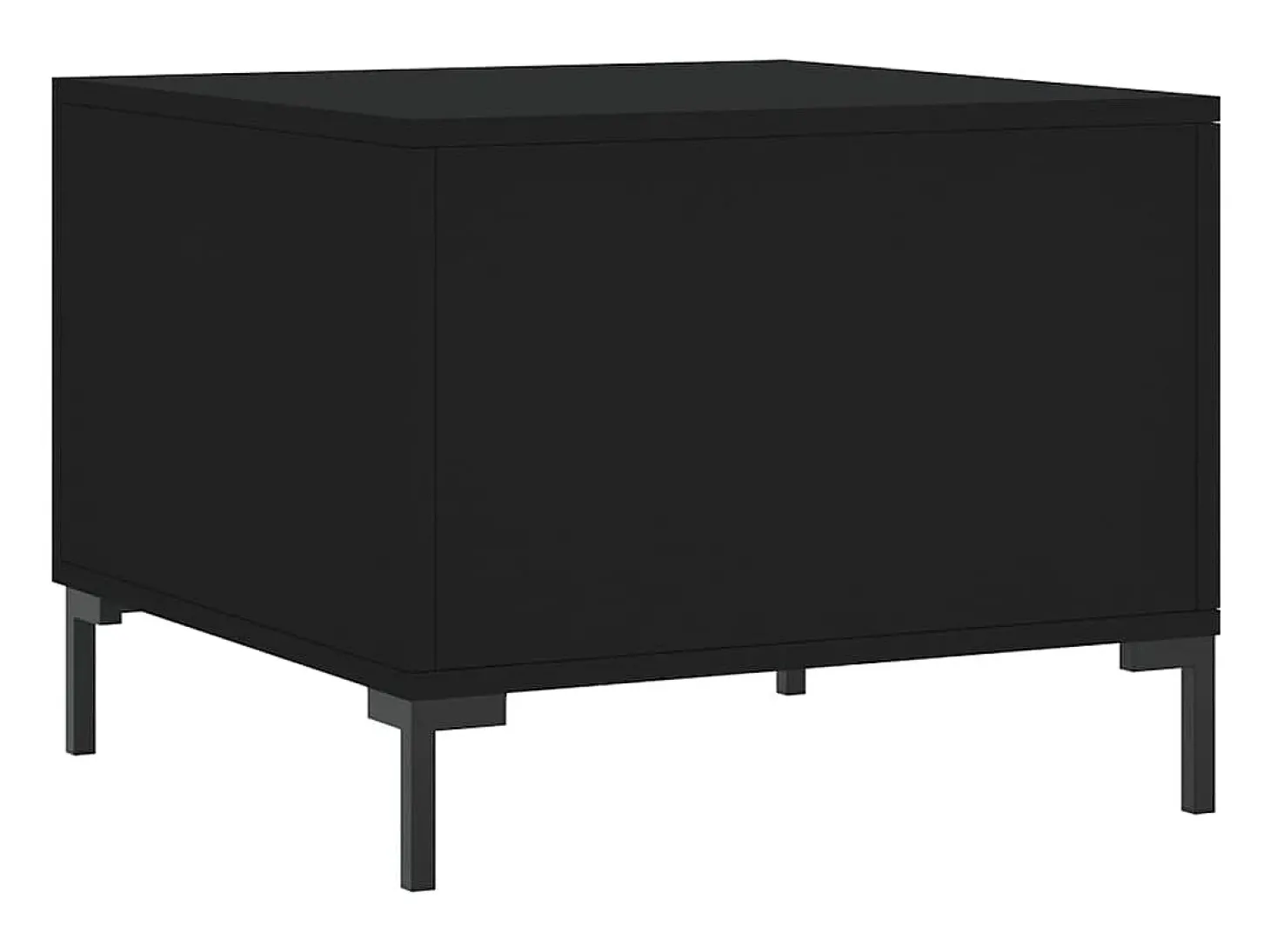 Mesa de centro madera contrachapada negro 50x50x40 cm