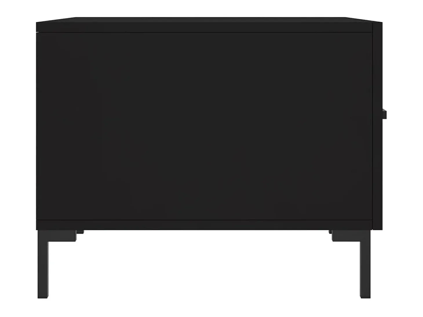 Mesa de centro madera contrachapada negro 50x50x40 cm