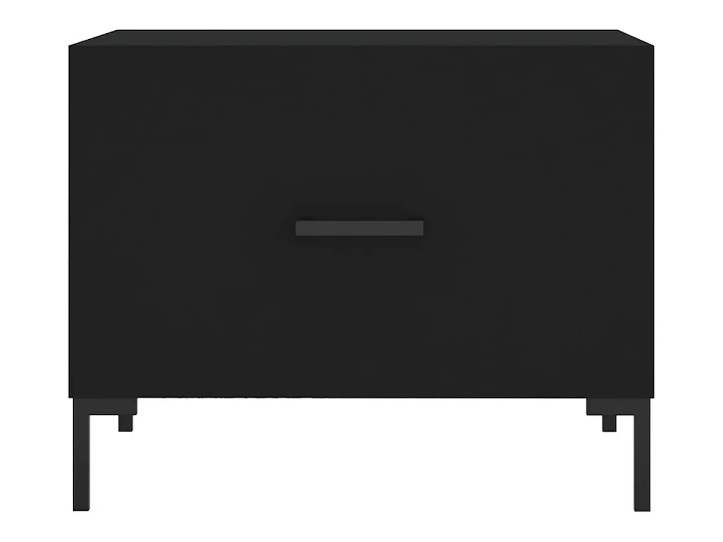Mesa de centro madera contrachapada negro 50x50x40 cm
