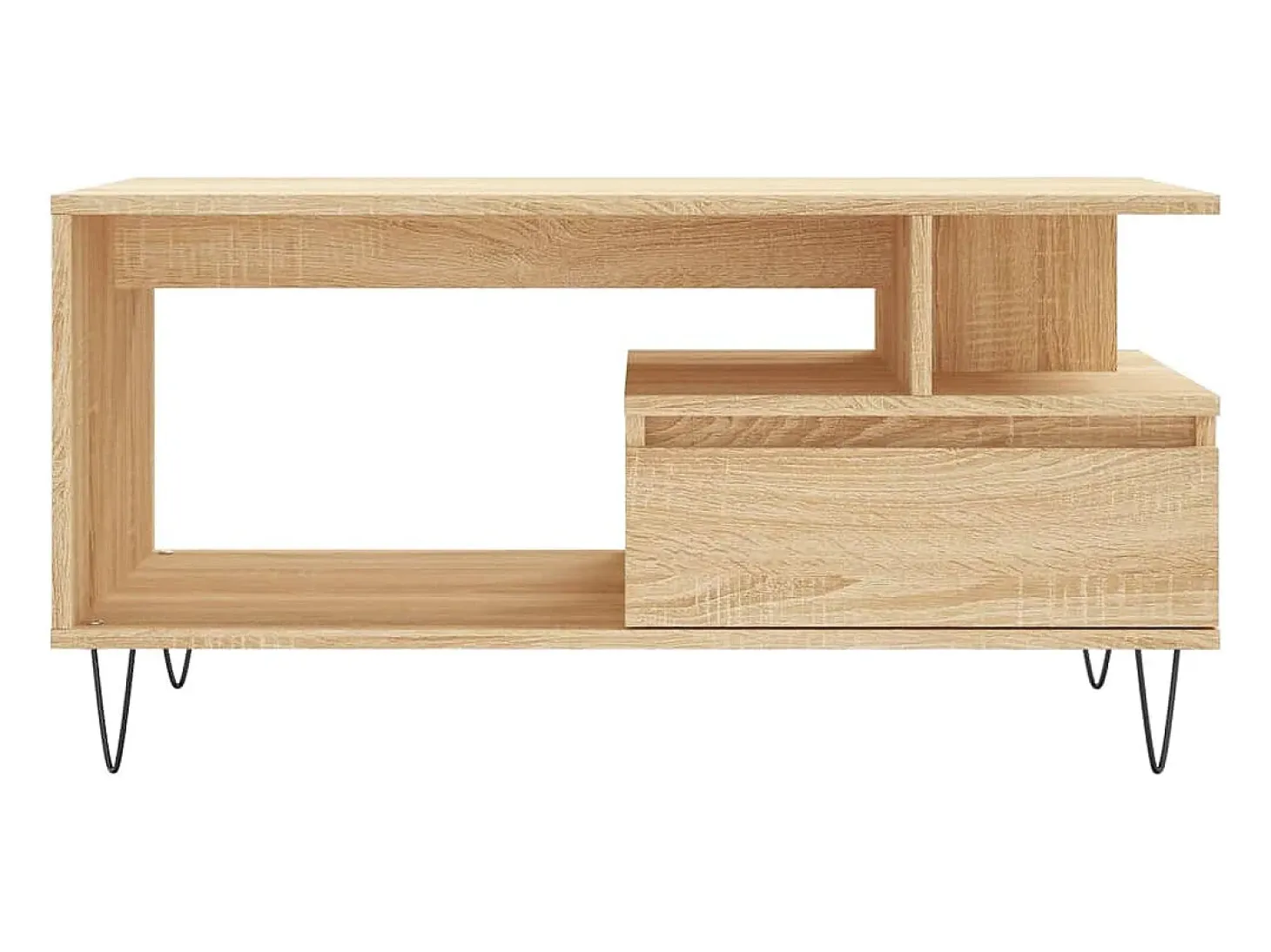 Mesa de centro madera contrachapada roble Sonoma 90x49x45 cm