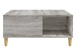 Mesa de centro madera contrachapada gris Sonoma 80x80x36,5 cm