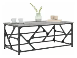 Mesa de centro madera contrachapada gris Sonoma 100x50x40 cm