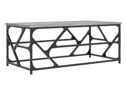 Mesa de centro madera contrachapada gris Sonoma 100x50x40 cm
