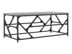 Mesa de centro madera contrachapada gris Sonoma 100x50x40 cm